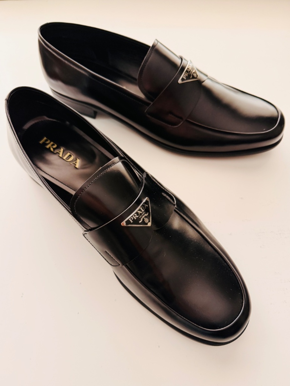 Prada Black Leather Men’s Loafers - Picture 2 of 9